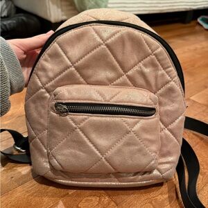 Elegant Quilted Blush Backpack